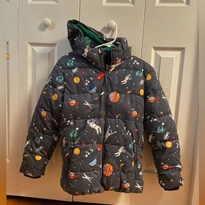 Boden/Mini Boden space puffer coat size 11-12 years